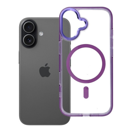 Case FRAME CLEAR HYBRID MAG COVER compatible with MagSafe for IPHONE 17 purple