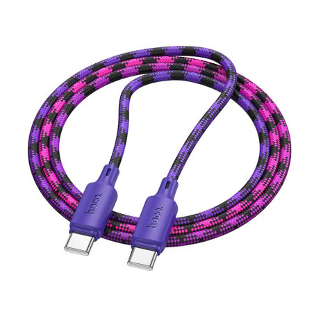 Cable USB C to USB C Hoco 3A 60W 1 m X116 gradient purple