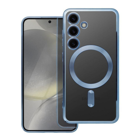 Case for Samsung S24 Electro Mag Cover compatible with MagSafe blue