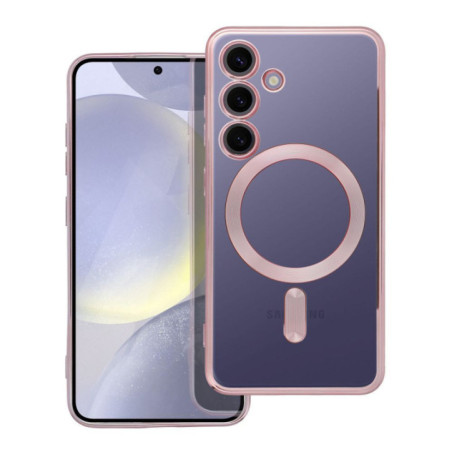 Case for Samsung S24 Electro Mag Cover compatible with MagSafe gold-rose