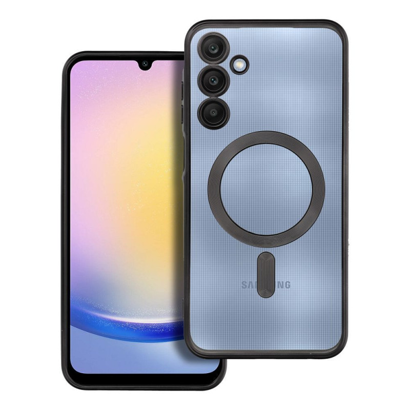 Case for Samsung A25 Electro Mag Cover compatible with MagSafe black