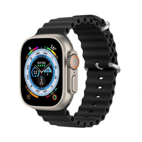 DUX DUCIS strap OCEAN WAVE silicone for Apple Watch 42 / 44 / 45 mm black