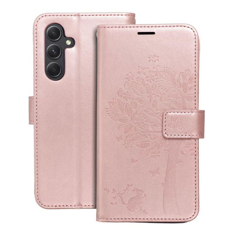 MEZZO Book case for SAMSUNG A54 5G tree rose gold MEZZO Book case for SAMSUNG A54 5G tree rose gold