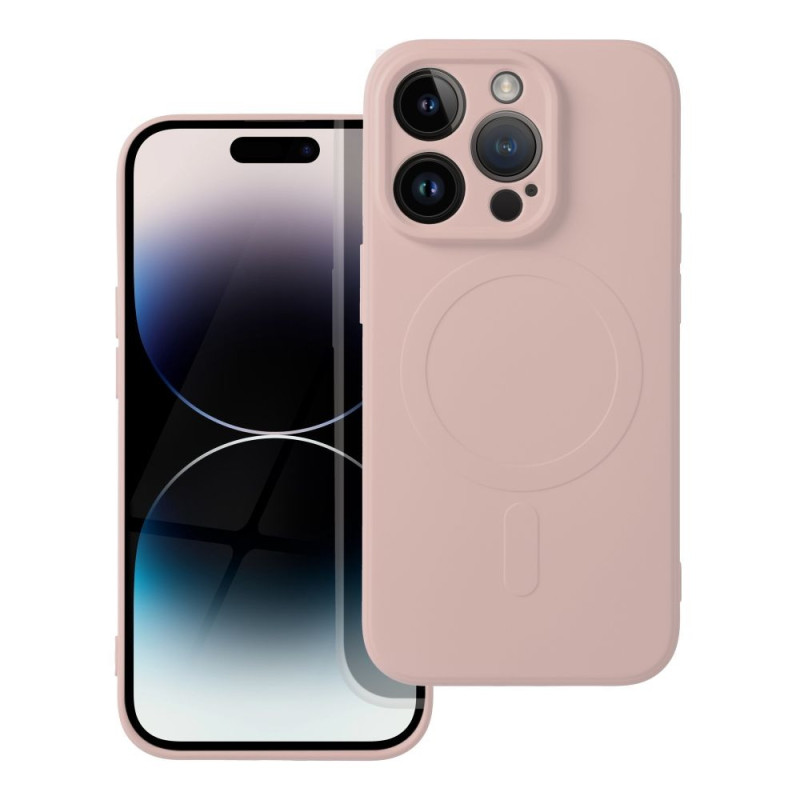 Case for iPhone 14 PRO Silicone Mag Cover compatible with MagSafe (camera protection) pink Case for iPhone 14 PRO Silicone Mag Cover compatible with MagSafe (camera protection) pink