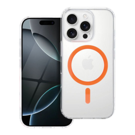 Case for Samsung A17 Drop Glue Colorful Ring Mag Cover compatible with MagSafe orange