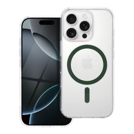 Case for Samsung A17 Drop Glue Colorful Ring Mag Cover compatible with MagSafe dark green