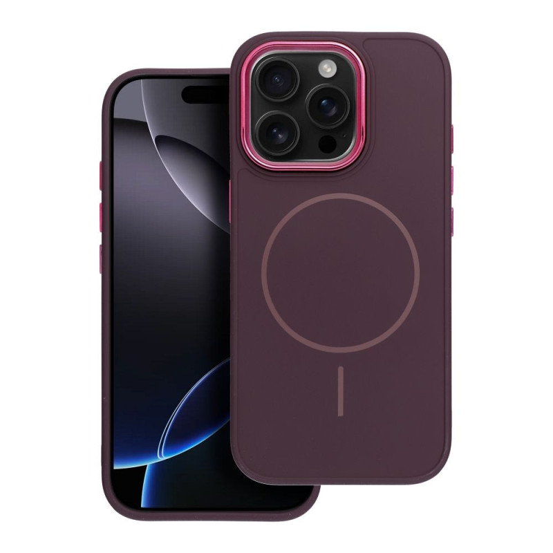 Case for iPhone 13 PRO Frame Mag Cover compatible with MagSafe purple Case for iPhone 13 PRO Frame Mag Cover compatible with MagSafe purple
