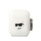 KARL LAGERFELD case for APPLE Airpods 1 / 2 KLA2RUNCHH (3D Sil NFT Choupette) white