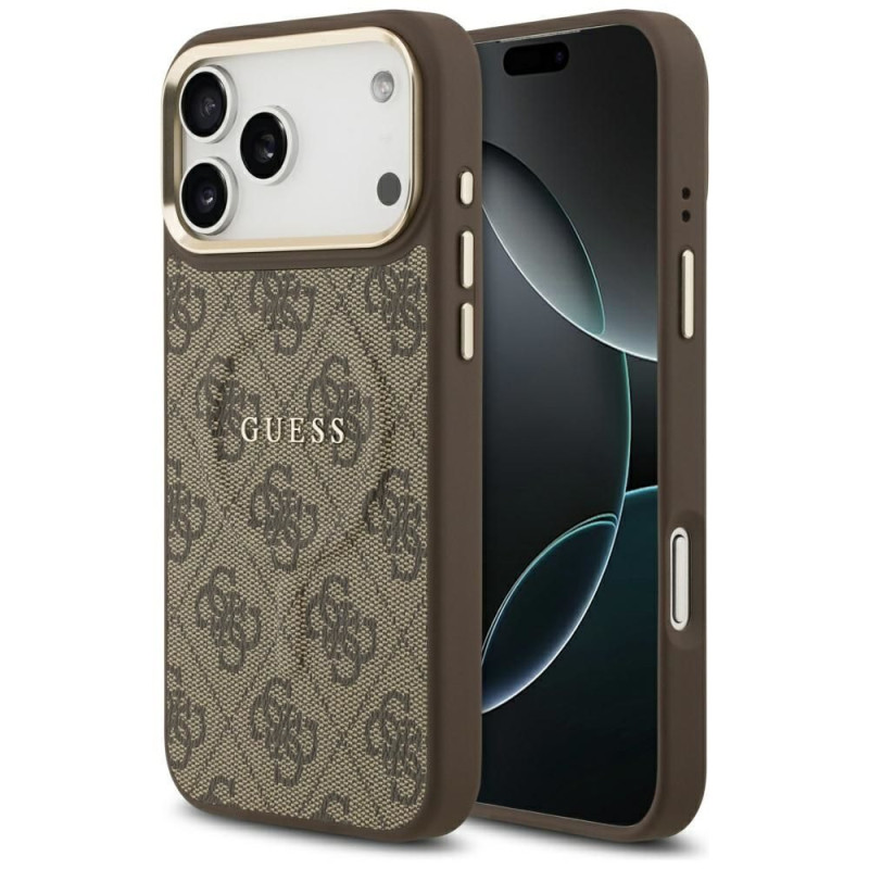 GUESS case for IPHONE 17 Pro Max compatible with MagSafe GUHMP17XP4MSEGCW (PU 4G W/ Classic) brown GUESS case for IPHONE 17 Pro Max compatible with MagSafe GUHMP17XP4MSEGCW (PU 4G W/ Classic) brown