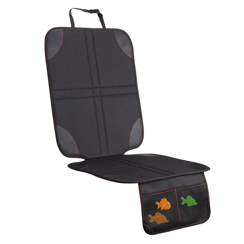 Protective mat for car seat with organizer black Protective mat for car seat with organizer black