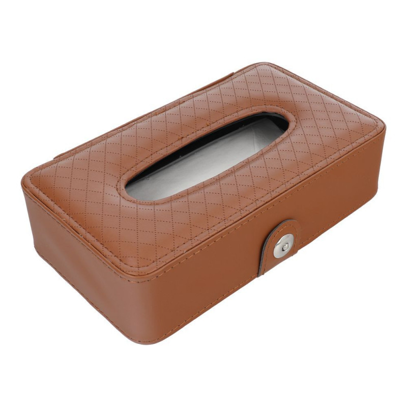 Tissue box with strap brown