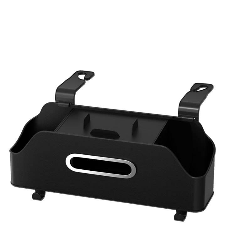 Car organizer for front seats with compartments OXFORD black