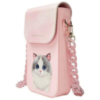 NIMMY phone bag BIG EYED PET 2.0 Cat pink