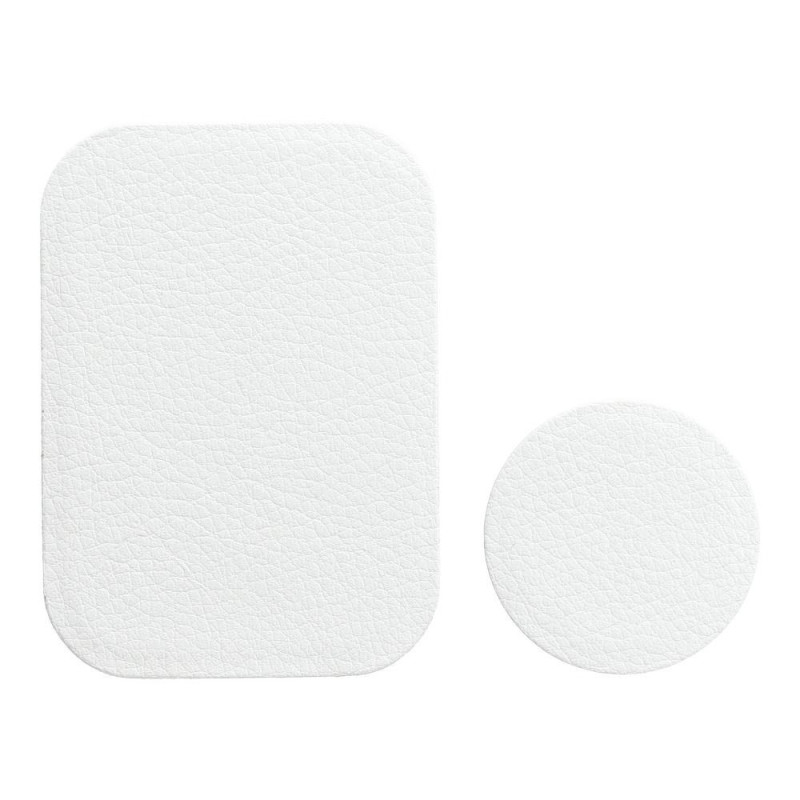 Badget for magnet car holder leather white