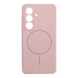 Case SILICONE 2mm for SAMSUNG S26 compatible with MagSafe sand pink