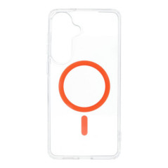 Case for Drop Glue Colorful Ring Mag Cover compatible with MagSafe for Samsung S26 PLUS orange