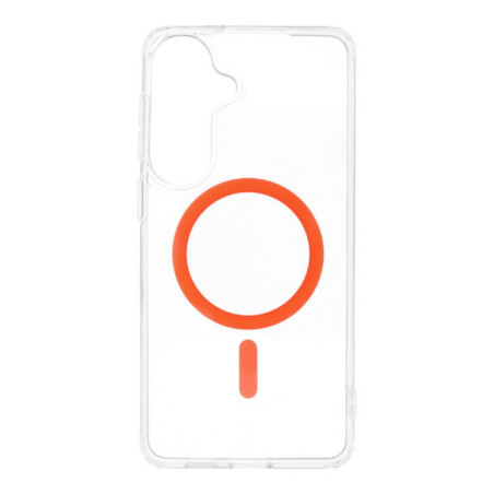 Case for Drop Glue Colorful Ring Mag Cover compatible with MagSafe for Samsung S26 PLUS orange