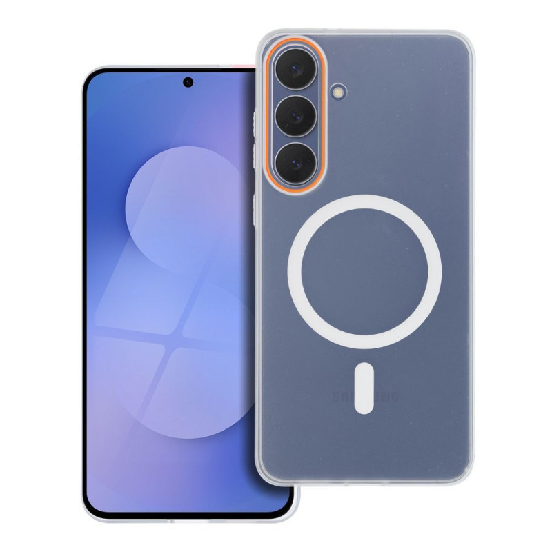 Case GO ORANGE compatible with MagSafe for SAMSUNG A17 transparent Case GO ORANGE compatible with MagSafe for SAMSUNG A17 transparent