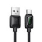 Cable with LCD USB A to USB C Hoco 3A 1,2 m U146 black Cable with LCD USB A to USB C Hoco 3A 1,2 m U146 black