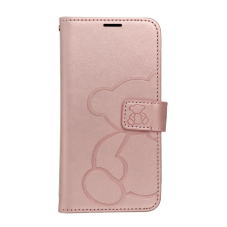 MEZZO Book case for SAMSUNG A37 5G teddy bear rose gold