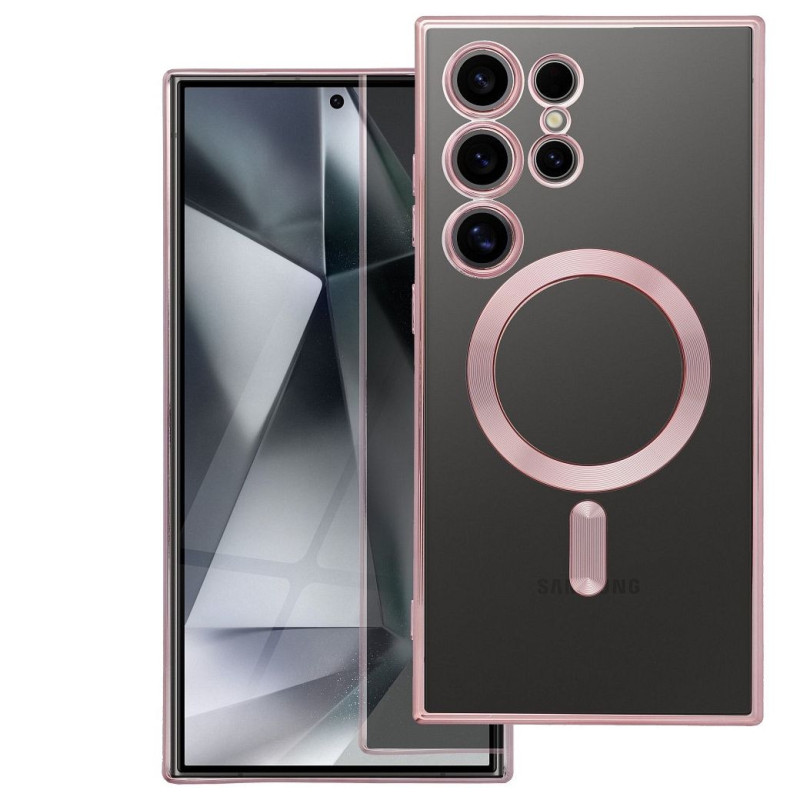 ELECTRO MAG COVER case compatible with MagSafe for SAMSUNG A27 rose gold