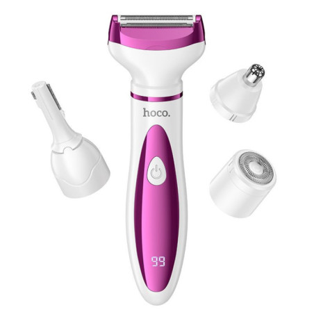 Trimmer and shaver 4in1 Hoco HP80 white and pink