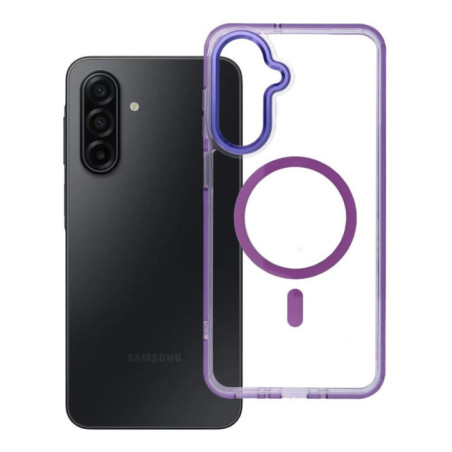Case FRAME CLEAR HYBRID MAG COVER compatible with MagSafe for SAMSUNG A17 purple