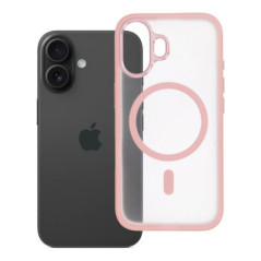 Case for iPhone 16 Flexline Mag Cover compatible with MagSafe pink