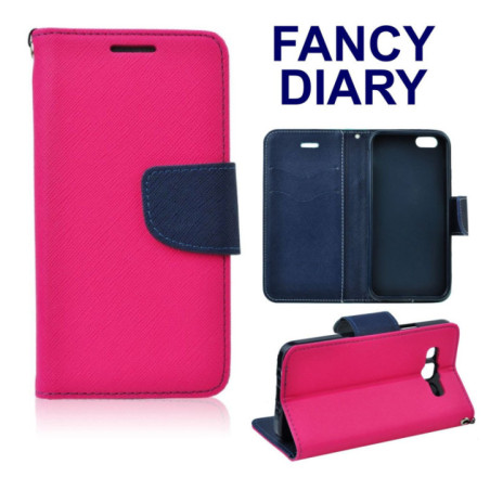 FLIP BOOK CASE FANCY DIARY pink/navyblau für Samsung Galaxy S23