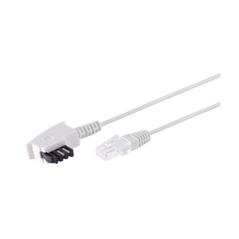 Anschluss-Kabel für Router (z.B. FRITZBox, Speedport) TAE F - RJ45  1,5 Meter
