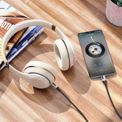 Audio Soundwire USB-C -- 3,5mm Borofone BL19 white 1m