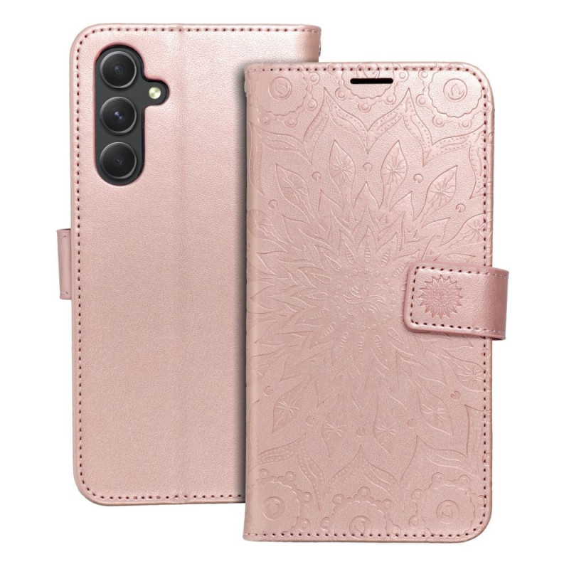 MEZZO Book case for SAMSUNG A54 5G mandala rose gold MEZZO Book case for SAMSUNG A54 5G mandala rose gold