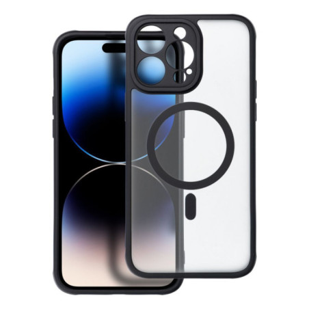 Case for iPhone 14 PRO MAX Full Matte Mag Cover compatible with MagSafe black