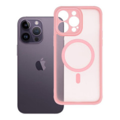 Case for iPhone 14 PRO MAX Full Matte Mag Cover compatible with MagSafe light pink