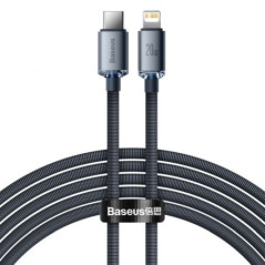 BASEUS cable Type C to Apple Lightning 8-pin PD20W Power Delivery Crystal Shine Fast Charging CAJY000301 2m black