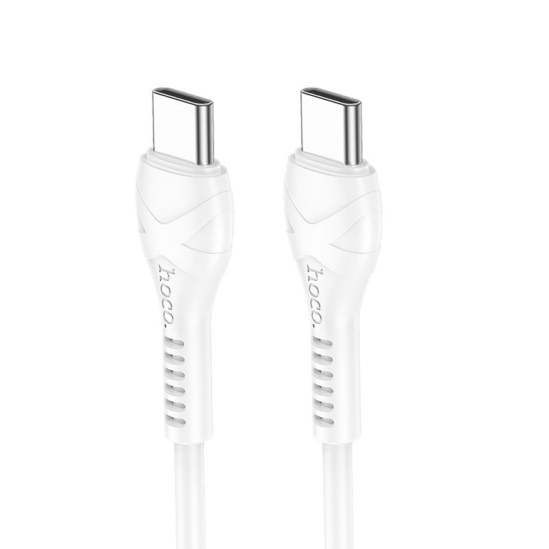 Cable USB C to USB C Hoco PD 60W 1 m X37 white