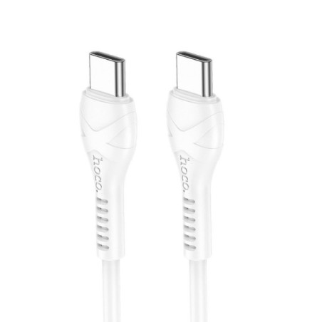 Cable USB C to USB C Hoco PD 60W 1 m X37 white