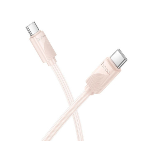Cable USB C to USB C Hoco 3A 60W 1 m X114 pink