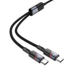 Cable 2in1 USB C to USB C / USB C Hoco 5A 100W 1