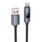 Cable USB A to USB C Hoco 5A with display 1 m X112 black