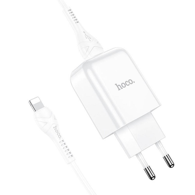 Phone charger Hoco USB A 2A 10W + cable USB A to Lightning N2 white