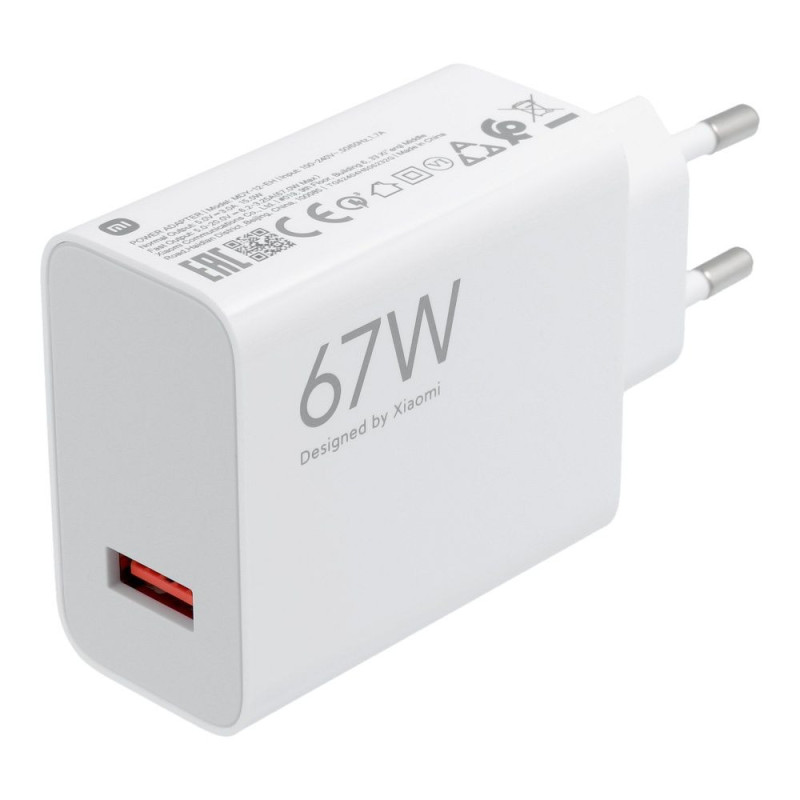 XIAOMI original charger USB A QC3.0 3A 67W MDY-12-EH white bulk