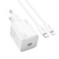 Phone charger Hoco USB C QC PD 20W + cable USB C to Lightning N40 white