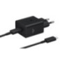 SAMSUNG original charger Type C + cable Type C  to Type C PD 3A 45W EP-T4511XBEGEU black blister