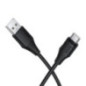 Silicone Cable USB A to USB C Hoco 3A 1 m X124 black Silicone Cable USB A to USB C Hoco 3A 1 m X124 black