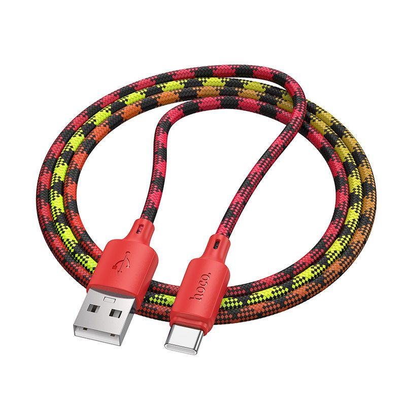 Cable USB A to USB C Hoco 3A 1 m X116 gradient red Cable USB A to USB C Hoco 3A 1 m X116 gradient red