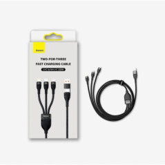 6in1-Kabel USB-C+USB-A --- USB-C+Lightning+microUSB 20W 100cm BASEUS