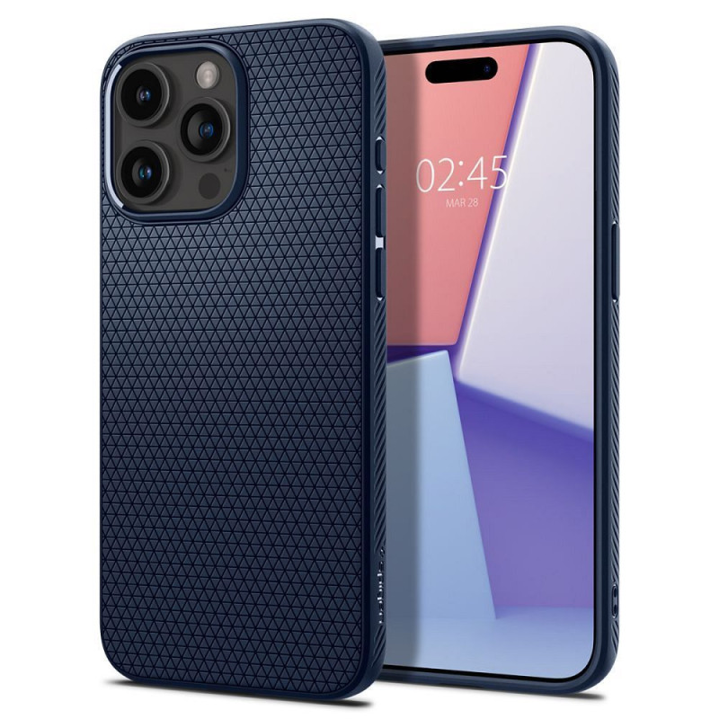 SPIGEN case LIQUID AIR for IPHONE 15 Pro Max navy blue SPIGEN case LIQUID AIR for IPHONE 15 Pro Max navy blue