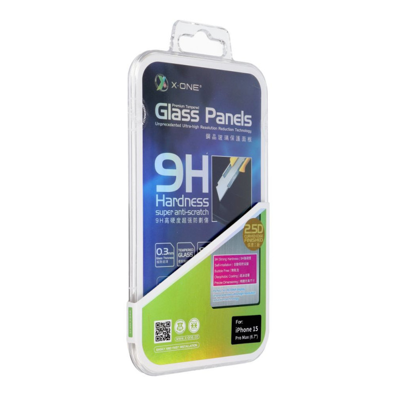 Tempered Glass X-ONE 0,3mm - for iPhone 15 Pro Max