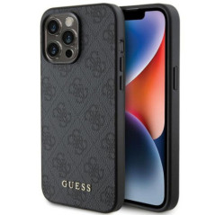 GUESS case for IPHONE 15 Pro Max GUHCP15XG4GFGR (4G Metal Logo) grey